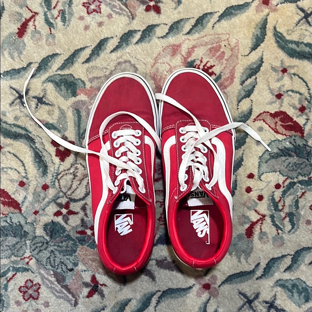 Vans Classic Red and White Sneakers